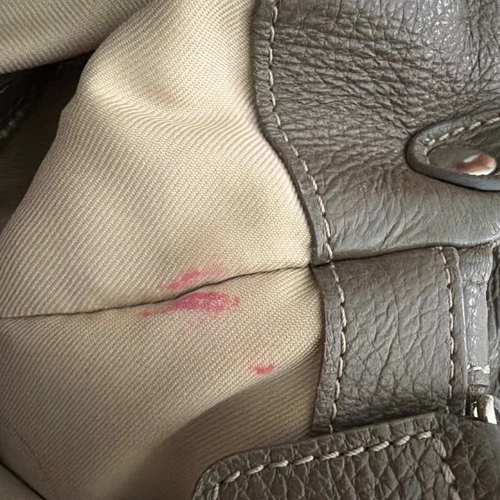Fabiana Filippi Taupe Brown Pebbled Leather‎ Grey Wool Flap Crossbody Bag Italy